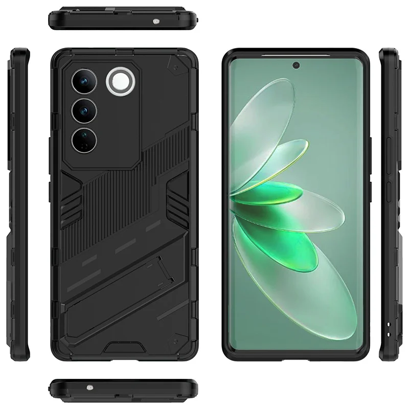 For Vivo V27 Pro 5G Case Cover Vivo V27 Pro Capa New Shockproof Armor Phone Back Bumper Kickstand Holder Funda Vivo V 27 V27 Pro