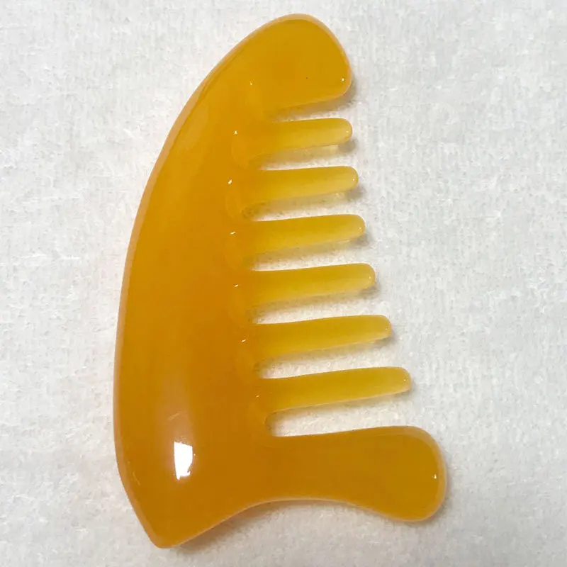 

1pc Resin Head Massage Point Moon Eight Tooth Comb Neck Back Scraping Board Scalp Massage Comb Massageador Gua Sha Tools