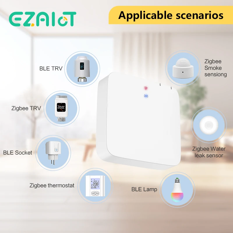 Фото Умный многорежимный шлюз Tuya ZigBee Bluetooth Mesh Hub Автоматизация умного дома Беспроводной мост через приложение Smart Life Дистанционное управление №4