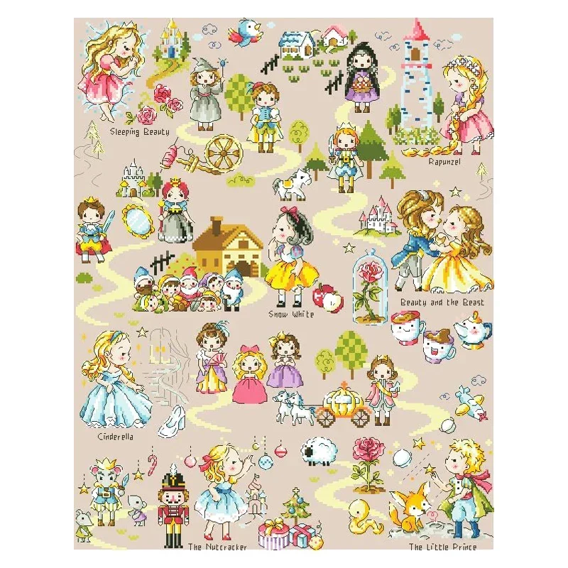 Amishop Gold Collection Прекрасные наборы для вышивки крестом Fairy Tale Land Fairytale Fairyland Wonderland SO G131