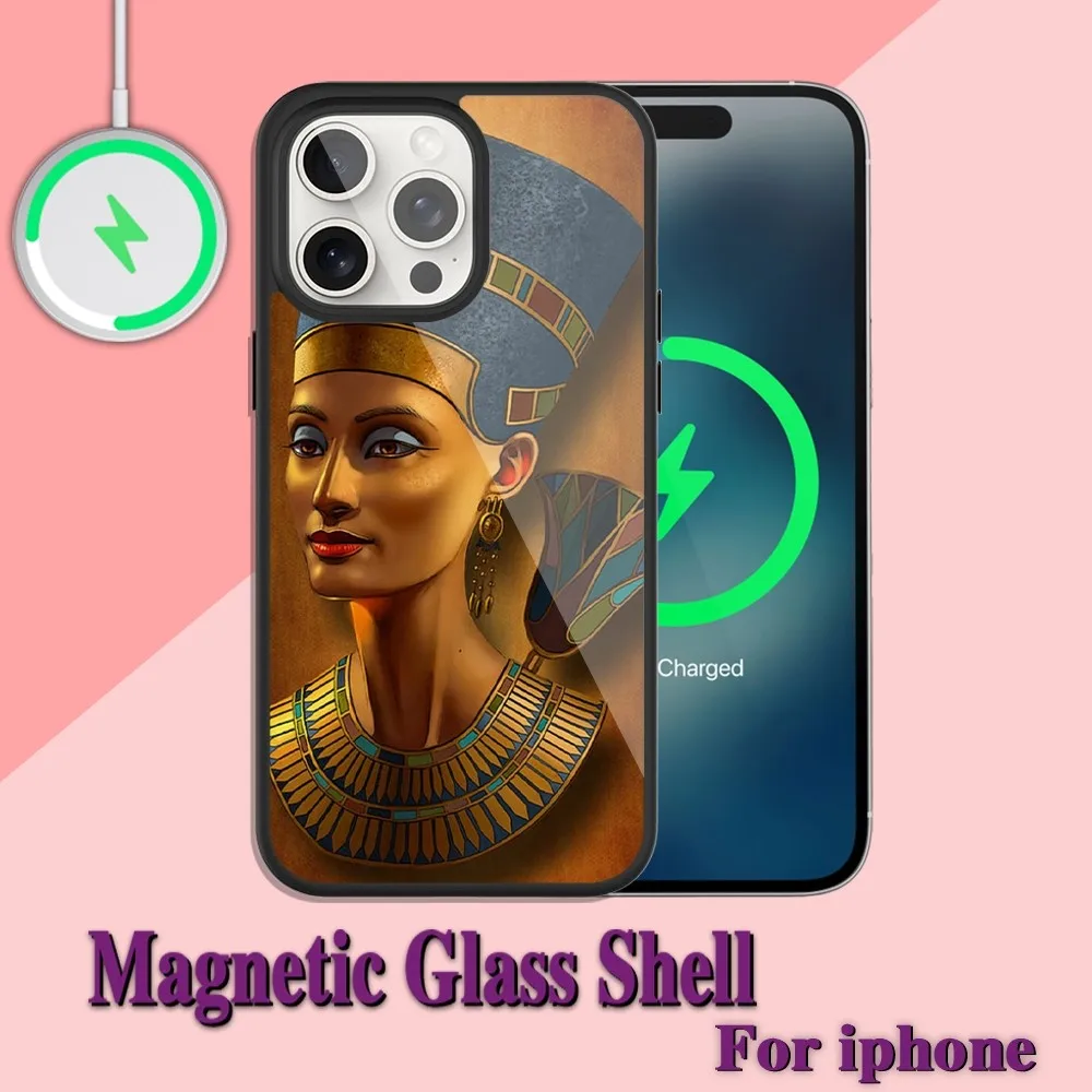 Чехол для iPhone с магнитной застежкой из Египта зарядки 13 14 15 11 12 Pro Max Plus