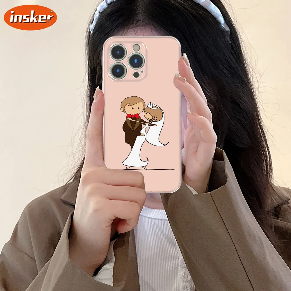 

Wedding Ceremony Clear Bumper Phone Cases For iPhone 14 13 12 Mini 11 Pro Max X XR XS 7 8 Plus SE Shockproof Back Covers
