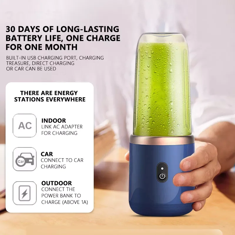 

Portable Automatic Juicer Cup USB Charging Fruit Squeezer Food Mixer Ice Crusher Plastic Juicer Machine Kitchen Accessories