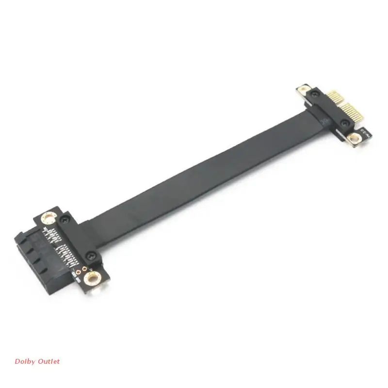 

90 Degree PCIe 3.0 x1 to x1 Extension Cable 8Gb PCI Express 1x Riser Card Ribbon