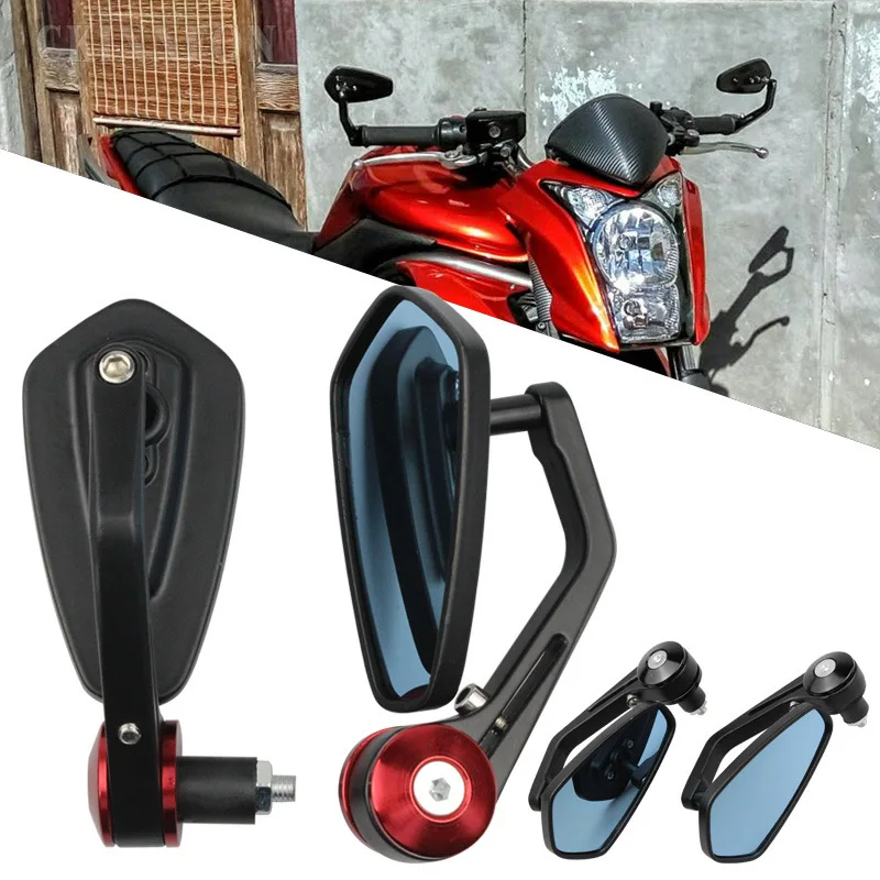 

DHL 3Pair Motorcycle Aluminum Bar End Side Rearview Mirror Universal Motorbike Bike Handlebar Rear View Mirrors 7/8" 22mm