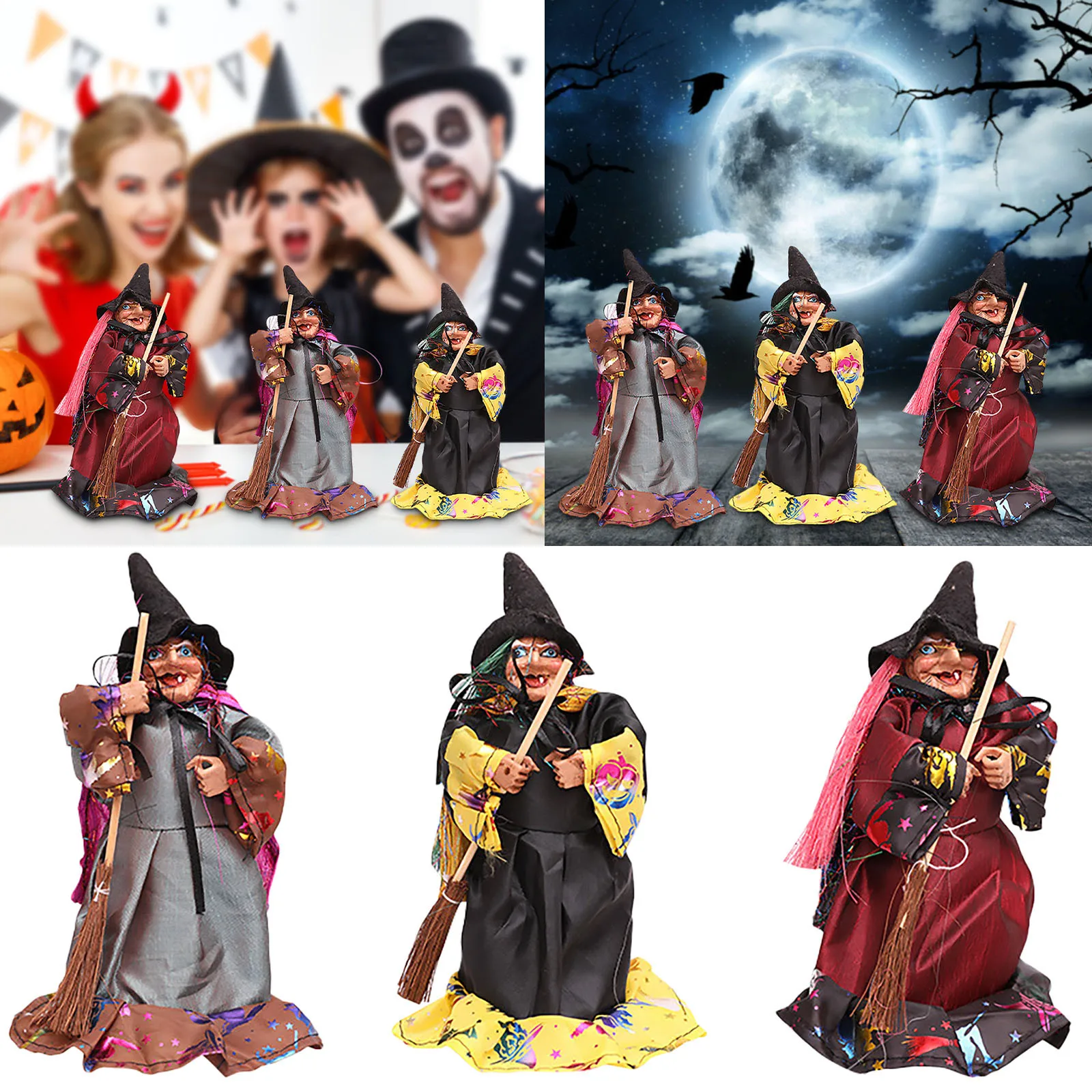 

Smelly Vial Doll Witch Halloween Party Scene Small Party Props Witch Decoration Decoration