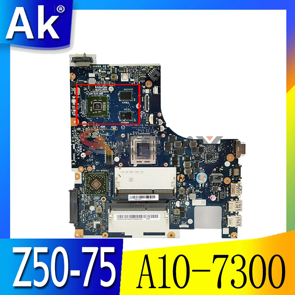 

New NM-A291 Motherboard ( A10-7300 CPU + 2GB GPU ）For Lenovo Z50-75 G50-75M G50-75 G50-75M Laptop mainboard ACLU7/ACLU8