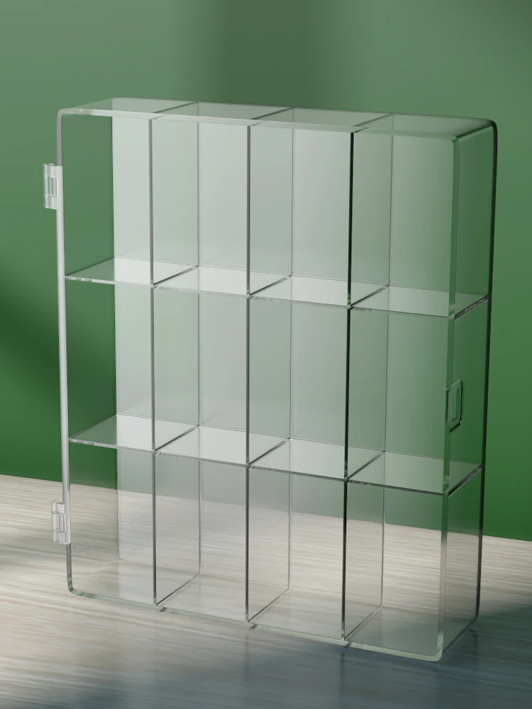 Living Room Transparent 12 Compartment For Desktop Storage Organizer Collection PS Plastic Figure Display Shelf Front Door Shop
