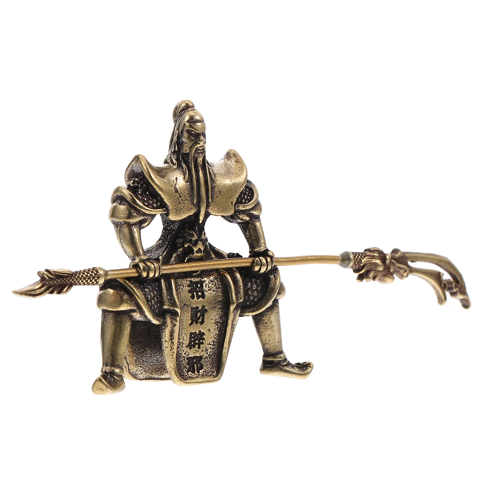 

Chinese Tea Pet Guan Decor Yu Gong Copper Figurine Decoration Shui Feng Statue Figurines Tabletop Tray Kuan