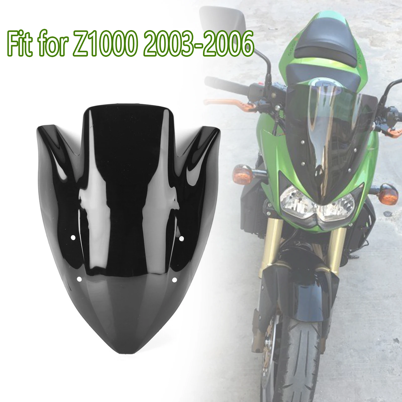 

Ветровой экран для мотоцикла KAWASAKI 2003 - 2006 Z1000, черный прозрачный ветровой экран Z 1000 2004 2005