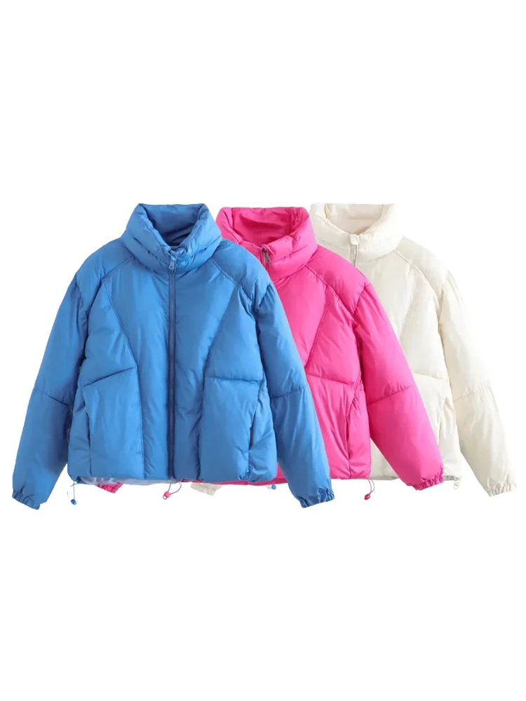 

Парка женская зимняя стеганая, на молнии, с длинным рукавом