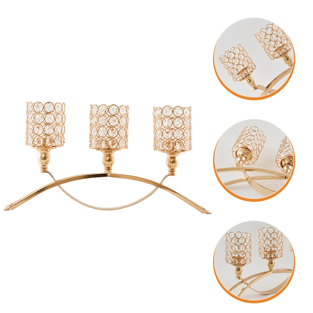 

Golden Holder 3 Arms Holder Dinner Party Holder Table Centerpiece