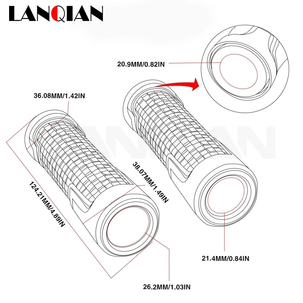 Мотоциклетные ручки 7/8 дюйма концевые противоскользящий захват для YAMAHA MT09 MT 09 MT-09