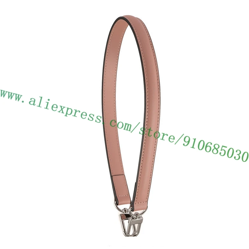 62cm Fixed Length Real Calf Leather Bag Strap For Designer Lady Handbag Women Bag Carrying Parts Substitute Pop Up Style