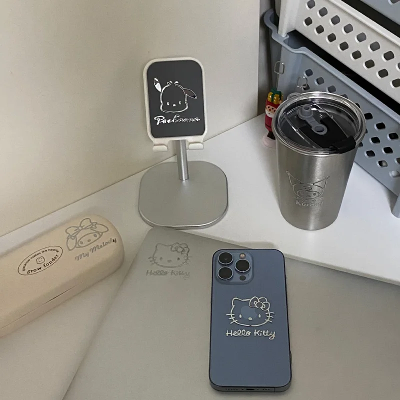 

Sanrio Cinnamoroll Pachacco Hello Kitty Kuromi Cute Cartoon Metal Sticker Kawaii Waterproof Fashion Ins Pom Purin Hand Account