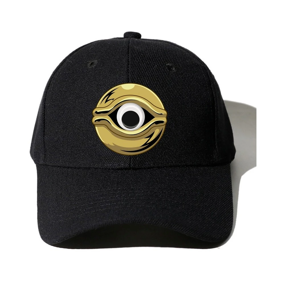 

Бейсболка с рисунком аниме для поединок и монстров, дышащая Регулируемая черная хлопковая бейсболка, весенне-осенняя Студенческая трендов...