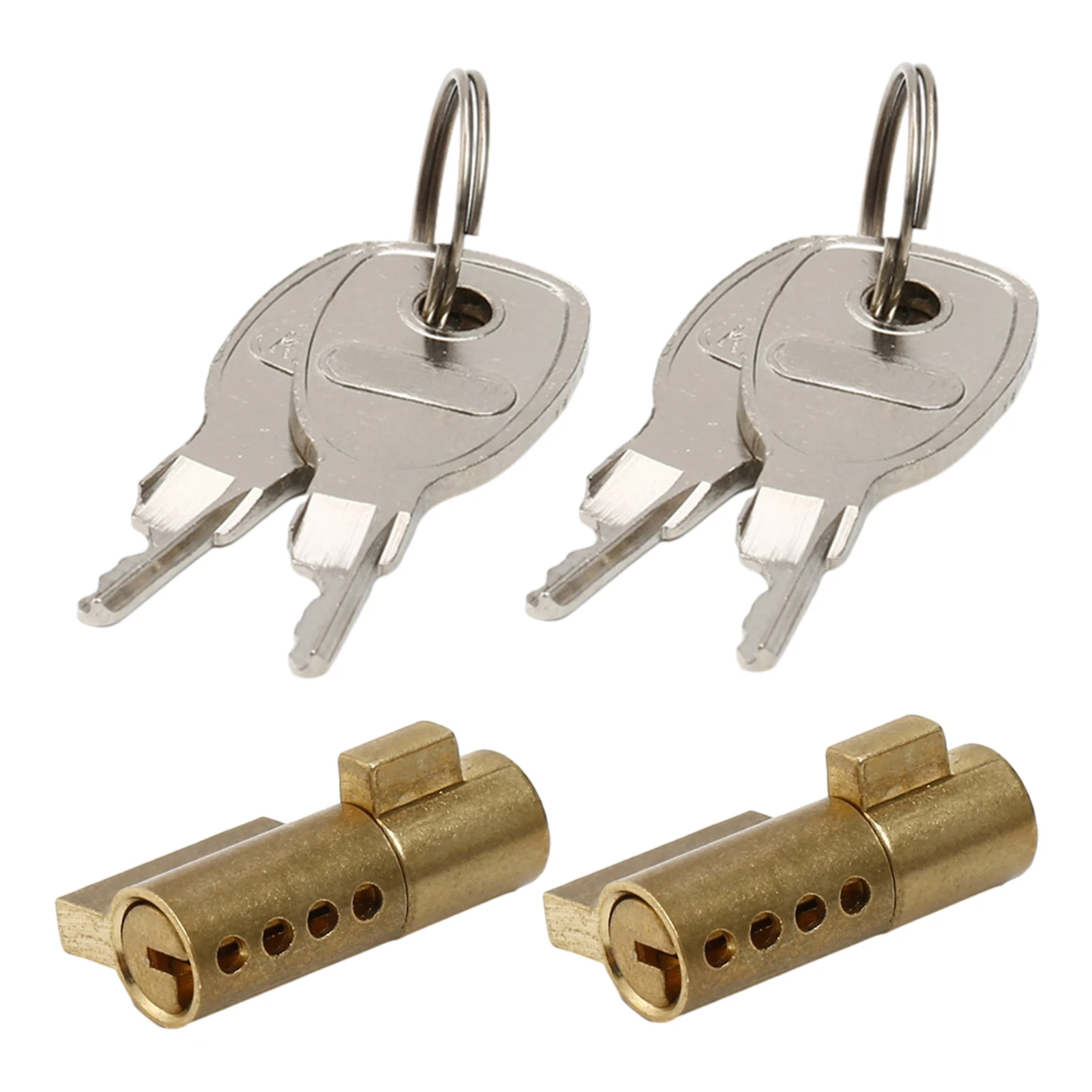 

2pcs With Keys Anti-theft Reliable Sturdy Auto Exterior Car Safe Coupling Lock Protection Practical Trailer Hitch Durable Fixed