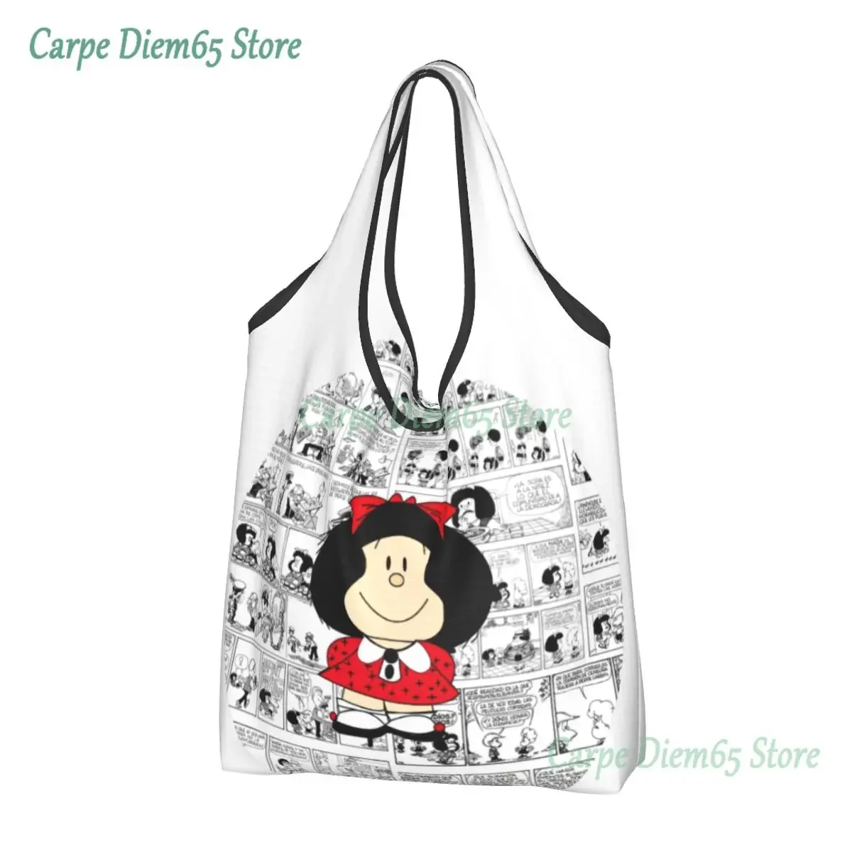 Mafalda мультфильм Quino комиксы продуктовый тоут сумка для покупок Женская забавная