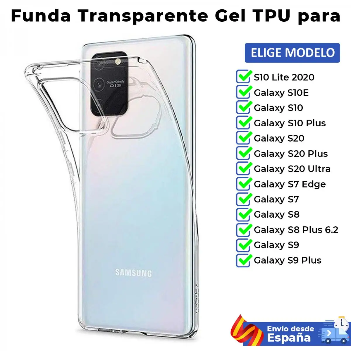 

TPU case for Samsung Galaxy S7 S8 S9 S10 S10e S20 6.2 Normal Edge Lite Ultra Plus silicone case for mobile phone. Choose model