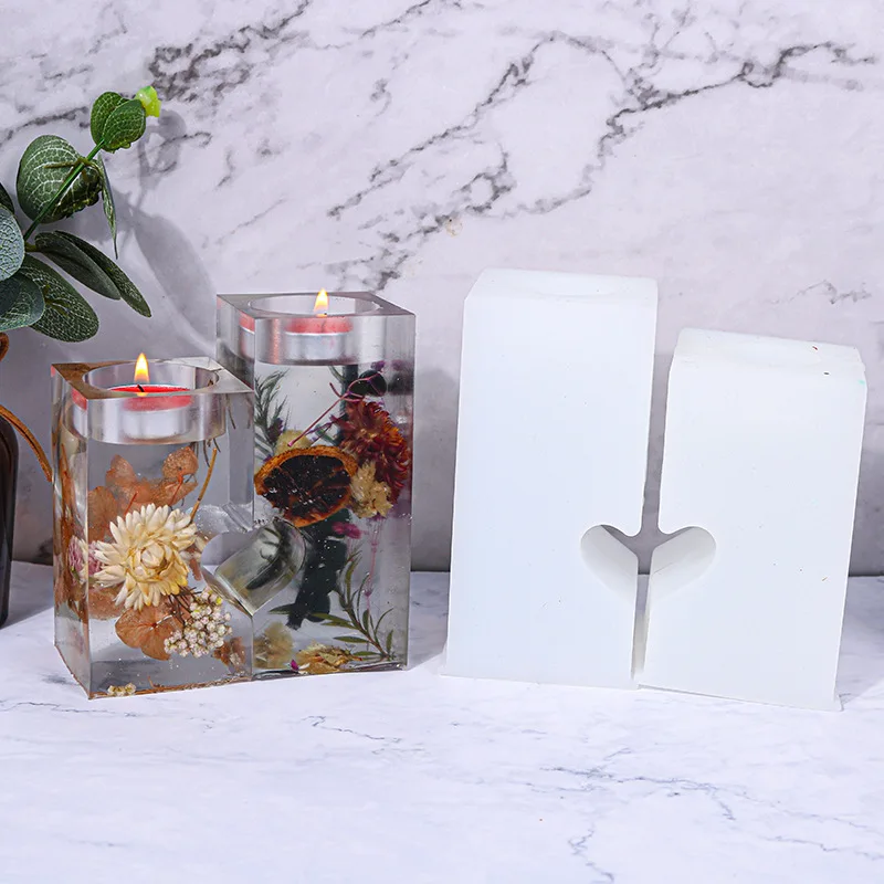 

Cuboid Love держатель свечи сердце силиконовая форма, подсвечник для украшения дома, инструменты для изготовления ювелирных изделий своими рука...
