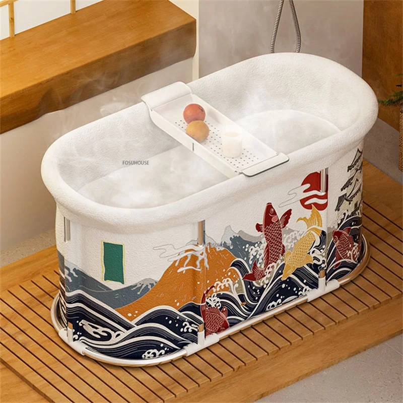

Японская Складная Ванна с кронштейном из алюминиевого сплава, бытовая ванна для взрослых, утолщенная ванная портативная ванна для взрослых
