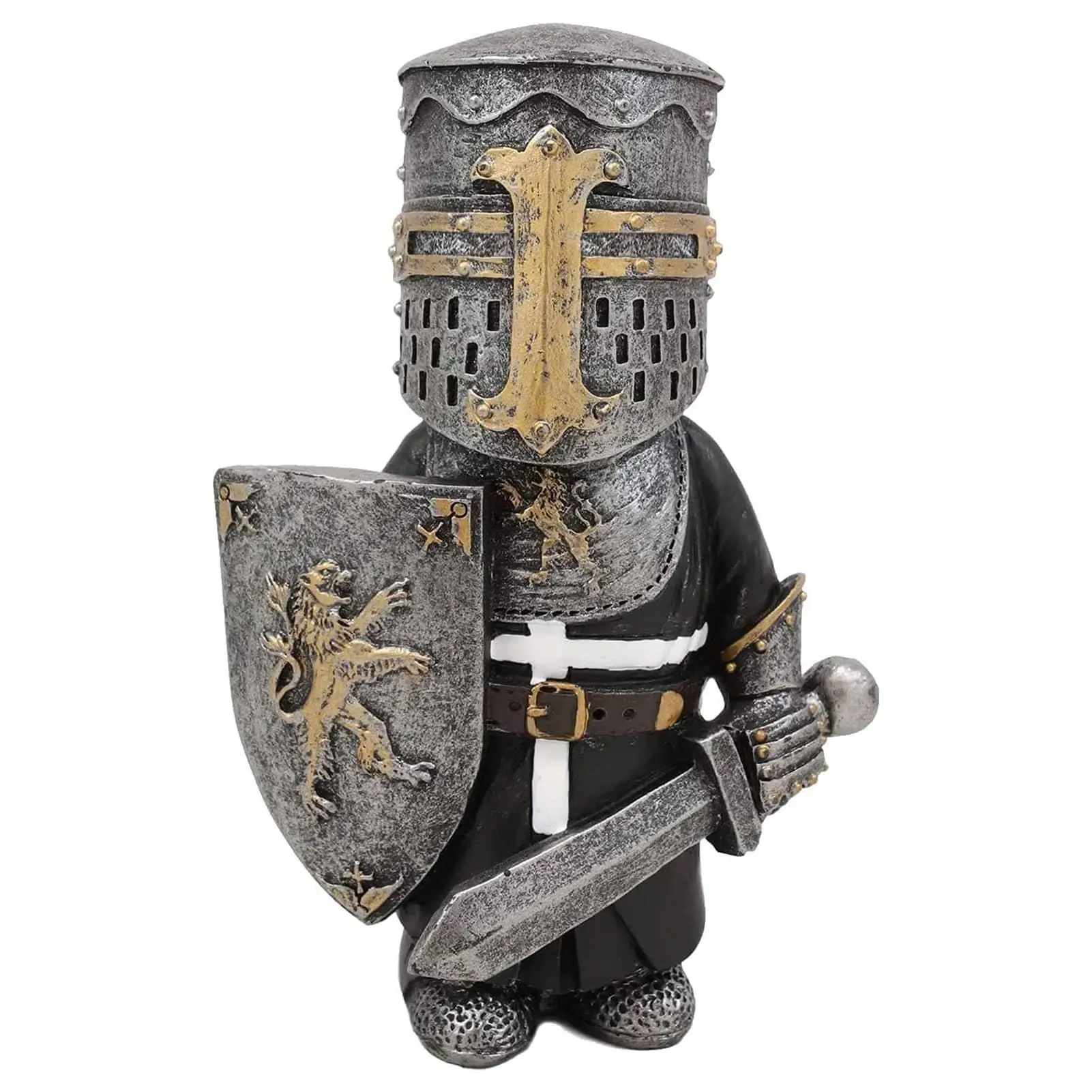 

Knight Gnome Statue Yard Garden Protector Resin Sculpture