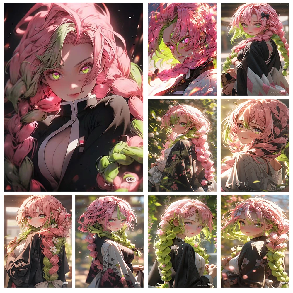 5D Комплект Алмазной Живописи Аниме Мультфильм Призрак Огня Дизайн Со Стразами