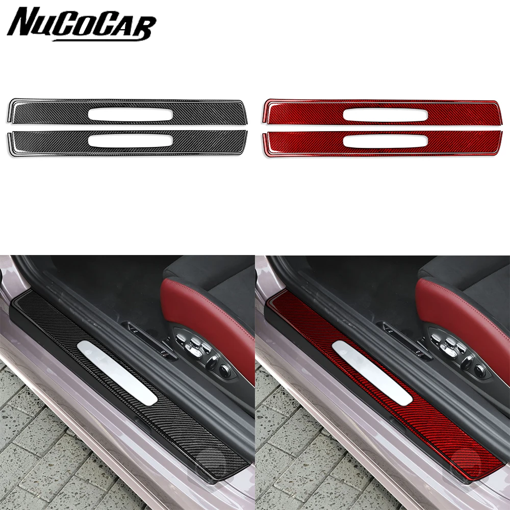 Для Porsche Boxster Cayman 718 982 2016-2022 дверь из углеродного волокна приветственная педаль