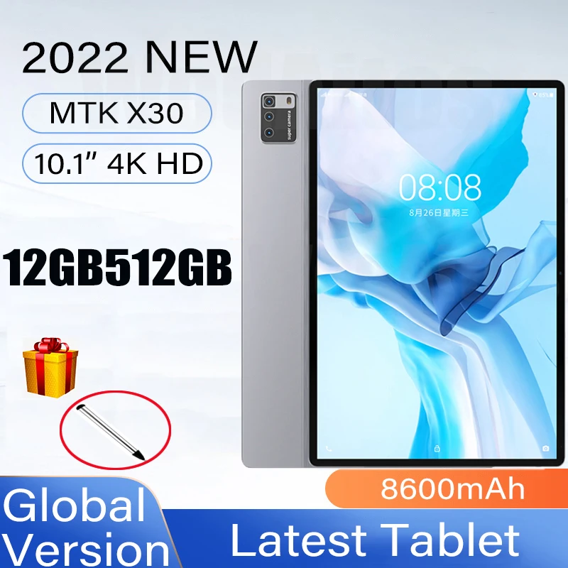 

Планшет P40, экран 10,1 дюйма, 8600 мАч, Android 512, ГБ