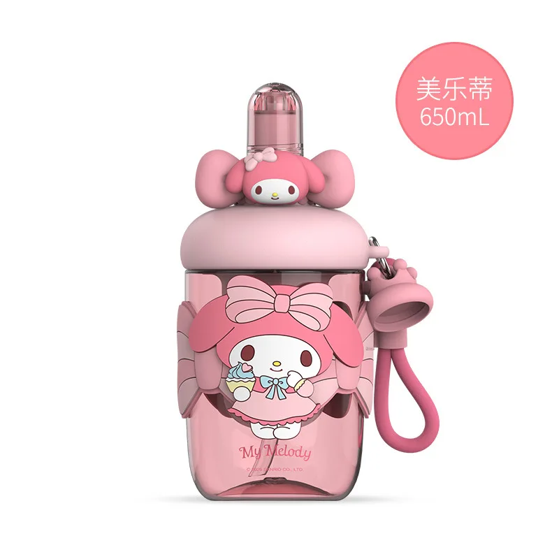 Sanrio 650 мл пластиковая пипетка Tritan бутылка для воды милая эстетичная чашка с