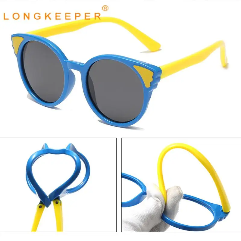 

New Kids Polarized Sunglasses TR90 Boys Girls Sun Glasses Silicone Safety Glasses Gift For Children Baby UV400 Eyewear 2022