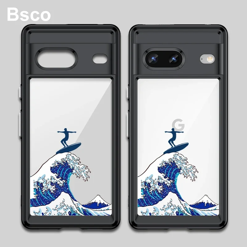 

Прозрачный жесткий акриловый чехол для телефона в стиле мальчиков для Google Pixel 7 5G Противоударная задняя крышка