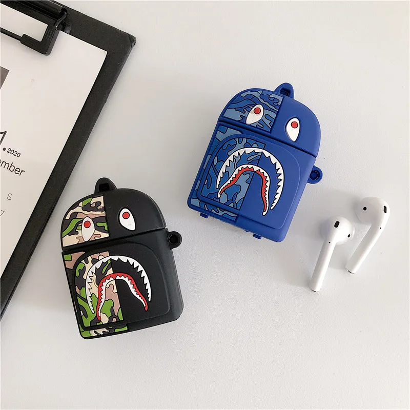 

Fashion Trend Shark Backpack AirPods 3 Case Apple AirPods 2 Case Cover AirPods Pro Case IPhone Earphone Accessories Air Pod Case