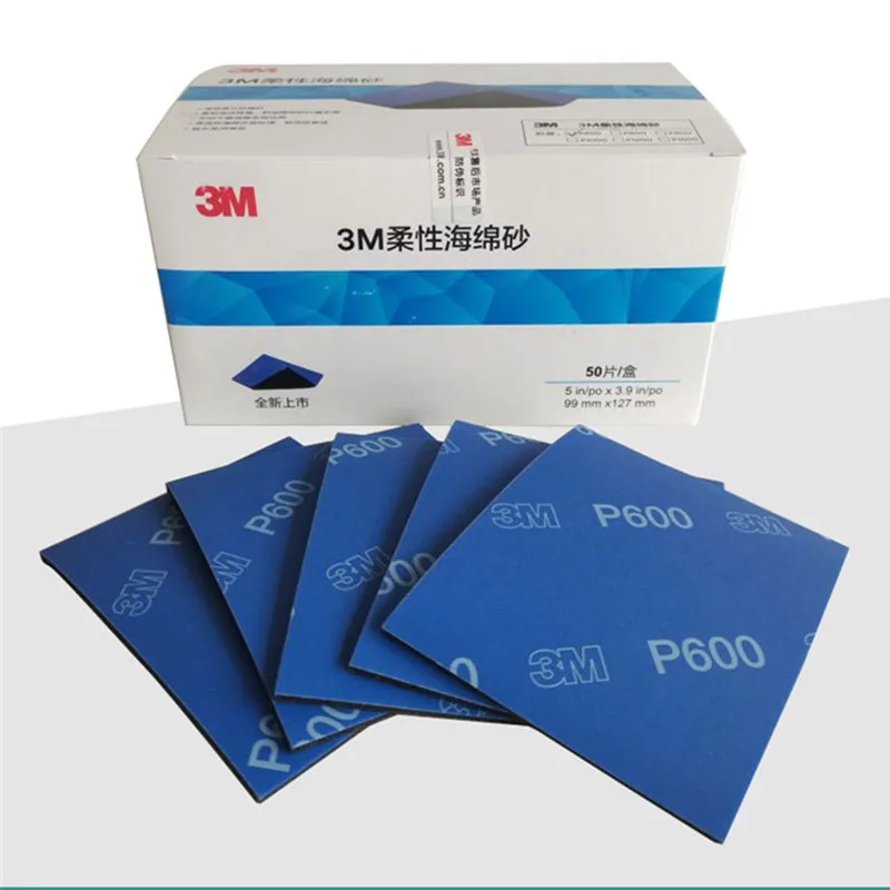 3m Flexible Car Sandpaper For Polishing 99x127mm Rectangle Putty Sanding Paper 400~1000 Grit Automotive Cleaning Abrasive tools
