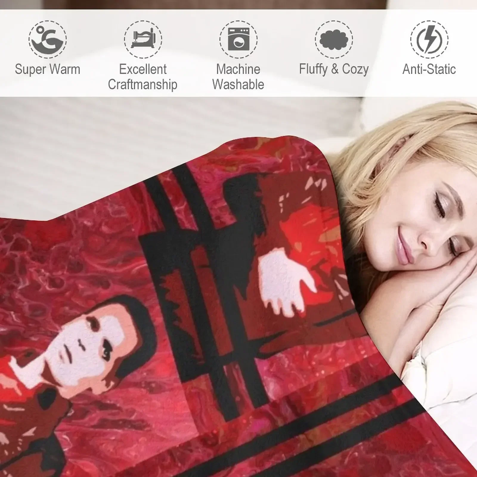 Gary Numan - Koc Throw Blanket Фланелевые декоративные одеяла