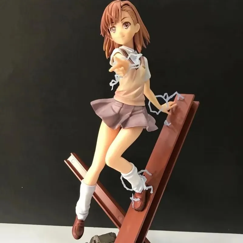 Фото Аниме-фигурка Misaka Mikoto из To Aru Majutsu No Index III, 22 см, в школьной форме, коллекционная модель, кукла, игрушка, подарок №3