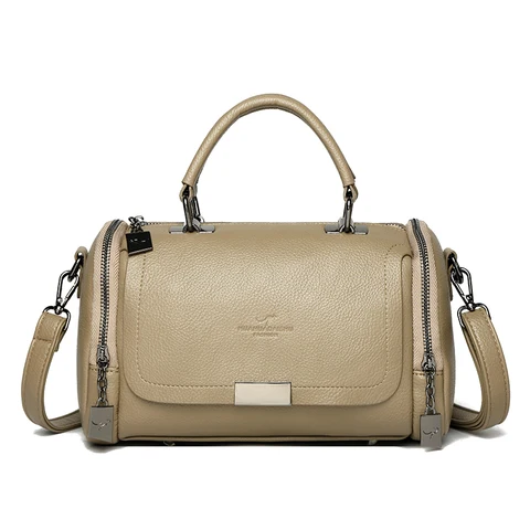 Женская однотонная сумка через плечо высокого качества из мягкой кожи, женская сумка-тоут, женская сумка A Main