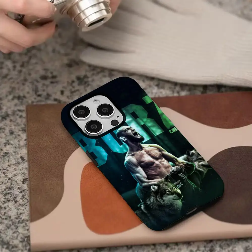 Чехол для телефона MINISO-Fighting Khamzat Chimaev для IPhone 16, 15, 14, 13, 12, 11 Pro Max, 11 MINI 16e, глянцевый HD-пленочный чехол (art.: 3920cf8d915fc) - 3920cf8d915fc