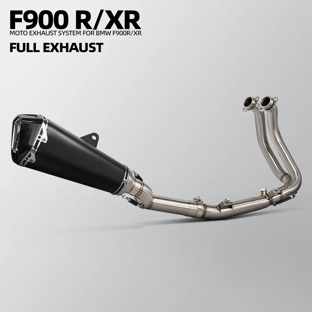 Фото Для BMW F900 F900R F900XR 2020-2024 мотоциклетная полная система выхлопной системы модификация аварийного коллектора Delta гоночный глушитель с комплектом DB Killer №1