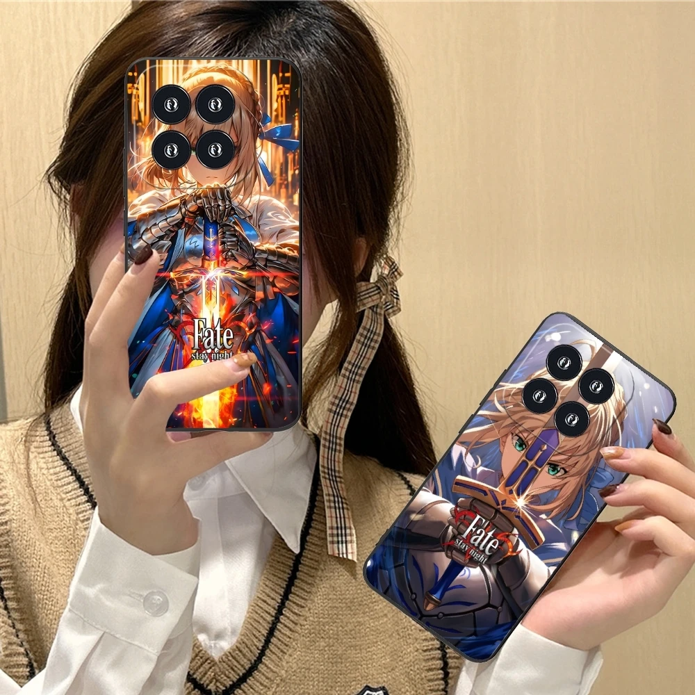 Чехол для мобильного телефона Fate Night Saber Xiaomi 14 13 12 11 10 9 T Ultra Lite Pro S SE X 5G черный мягкий