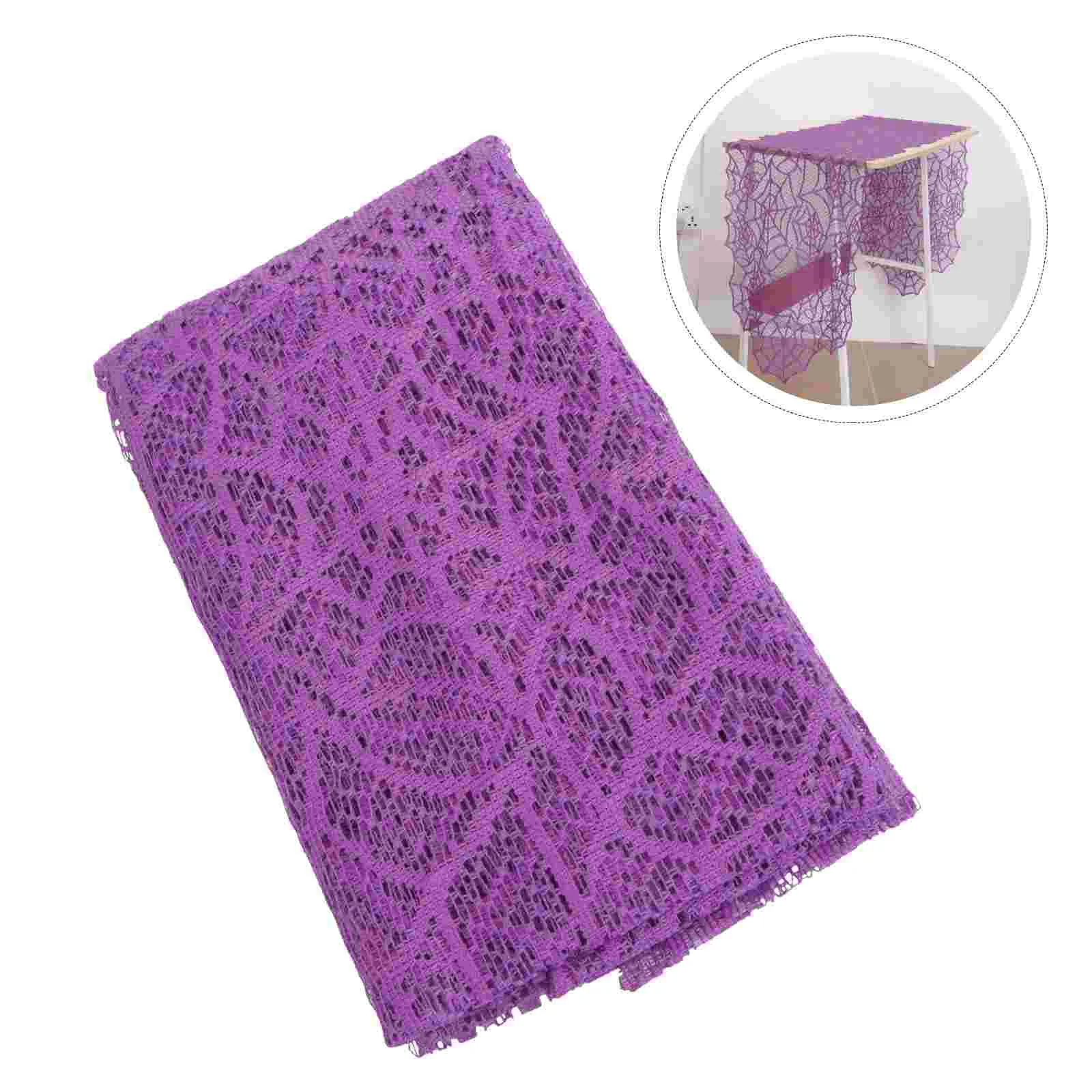 

Table Runnertables Lace Cloth Spider Web Decorations Runners Purple Tablecloth Centerpieces Cover Fireplace