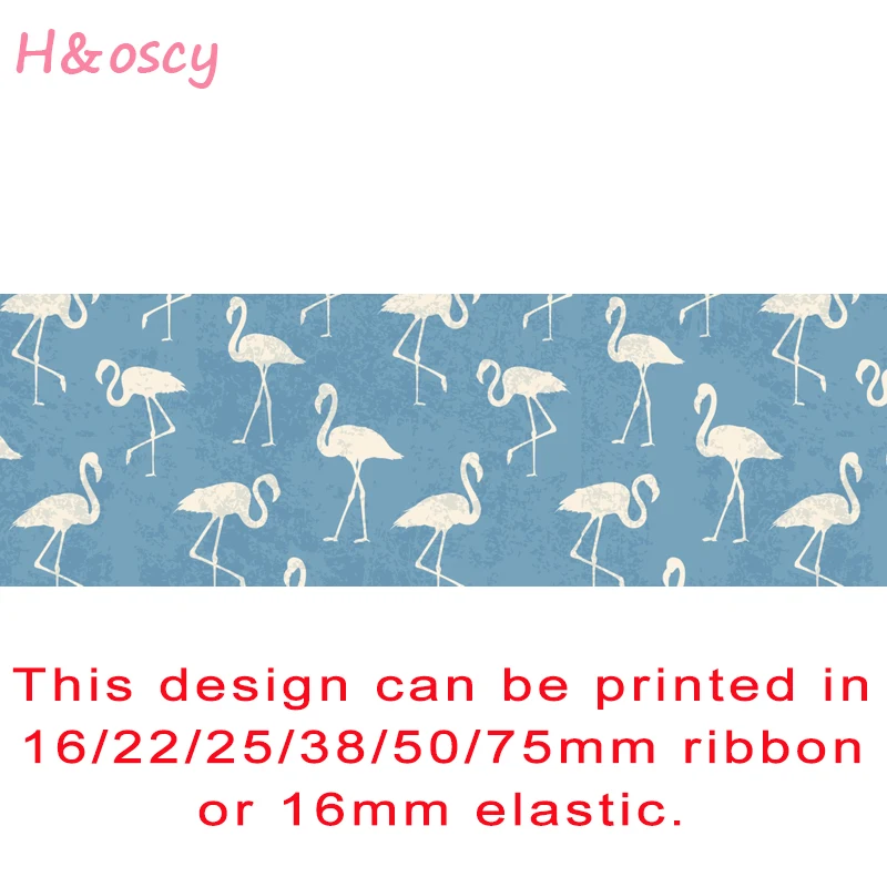 

50 ярдов, корсажная лента с рисунком фламинго, складная эластичная лента для украшения своими руками