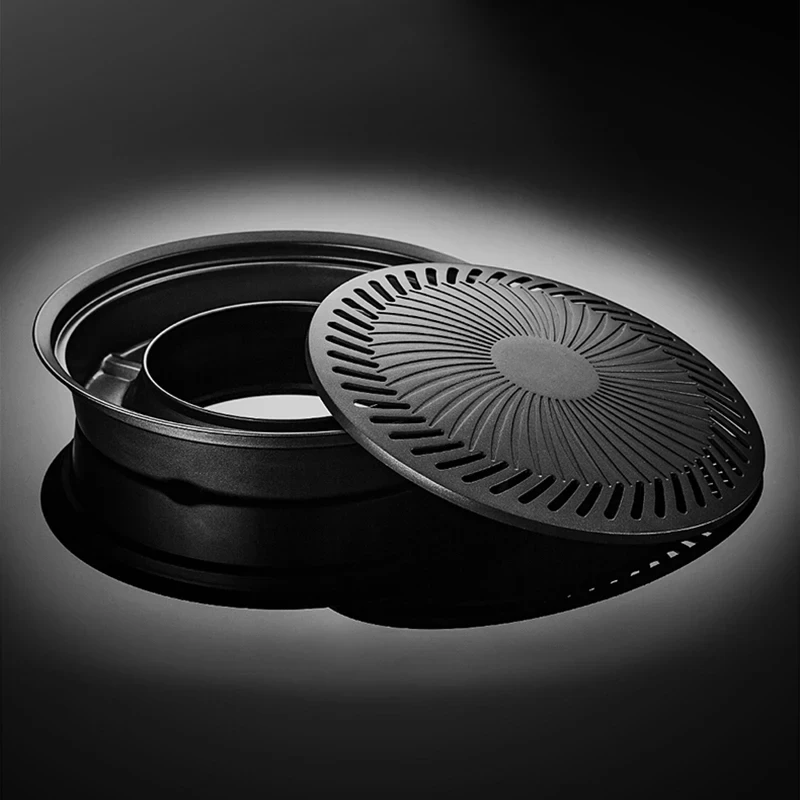 Электрическая Антипригарная Сковорода-гриль Для Барбекю Плоская Тефлоновая