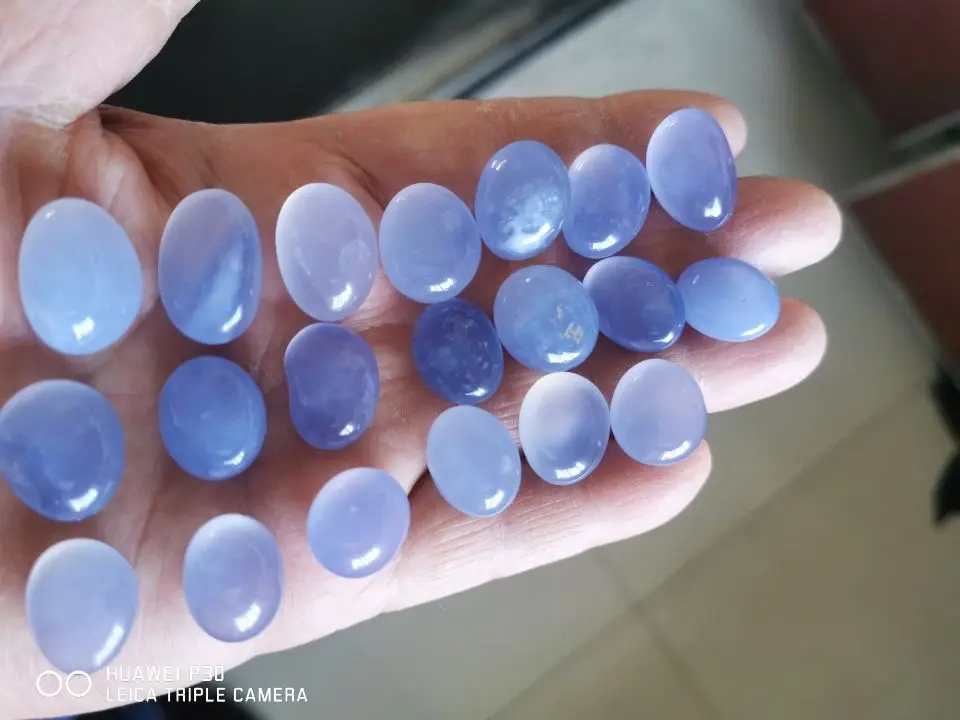 

Полированные синие агаты BASILOSAURUS 50-40г