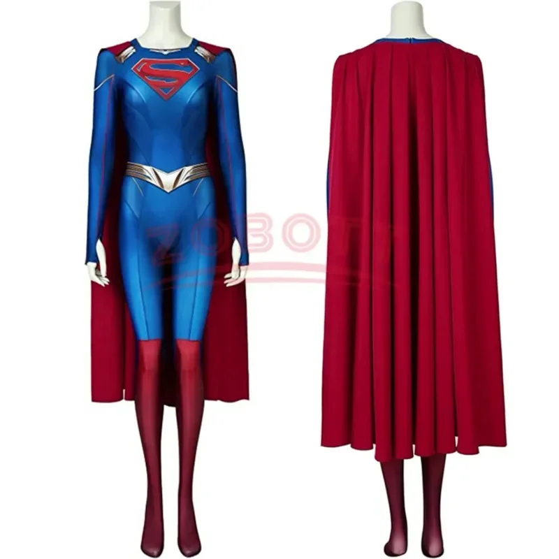 Синее боди SuperGirl для косплея