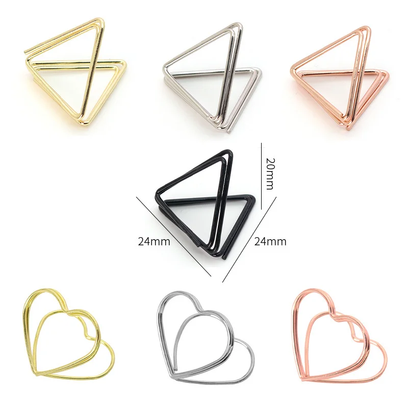 

Creative metal business card holder Double layer stereo card holder Photo clip Message desktop clip Note clip