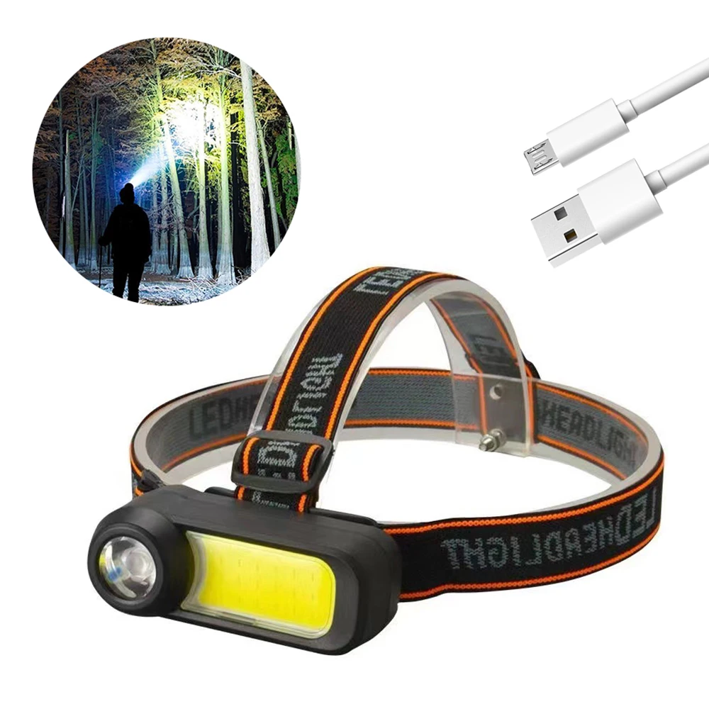 

COB Mini Bright Headlight Multi-function USB Rechargeable Headlamps Outdoor Camping Mountaineering Rock Climbing Fishing Light