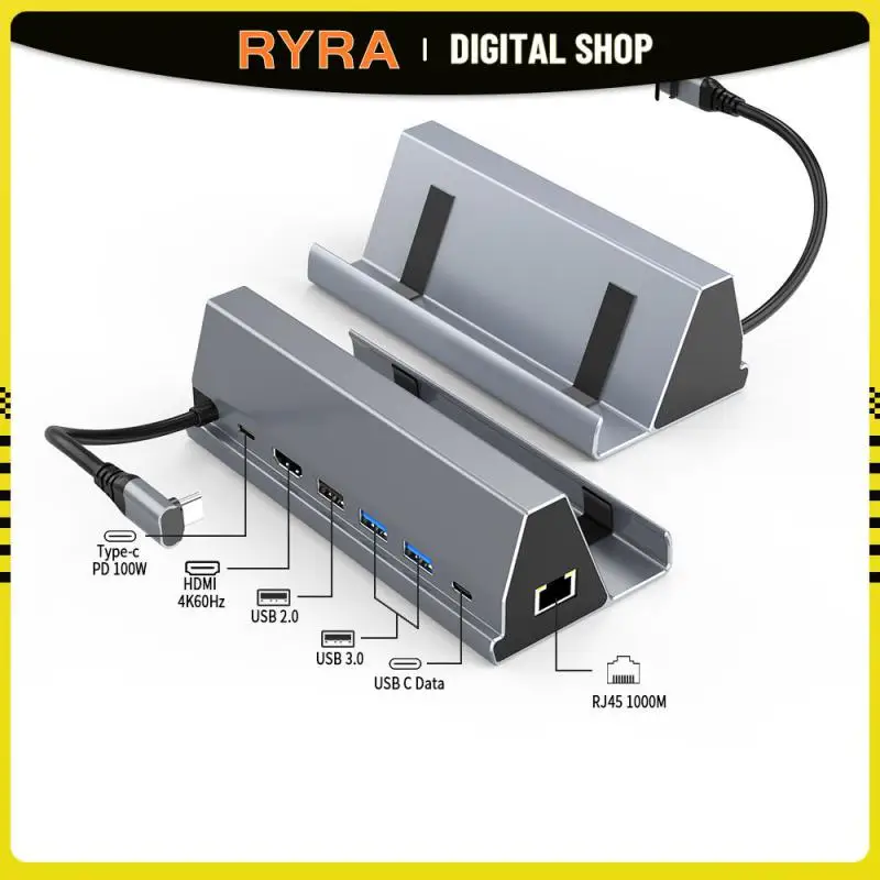 

RYRA 4K 60Hz USB C Hub 3.0 USB Splitter Type C To HDMI-compatible RJ45 PD 100W Adapter For Macbook Air Pro M2 M1 Dock Station