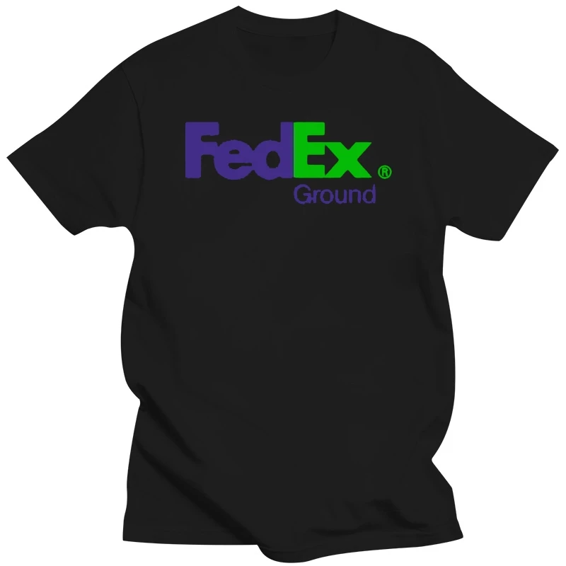 Fedex Ground T-Shirt Men Fashion Crew Neck Short Sleeves Cotton Tops Clothing Black women tshirt