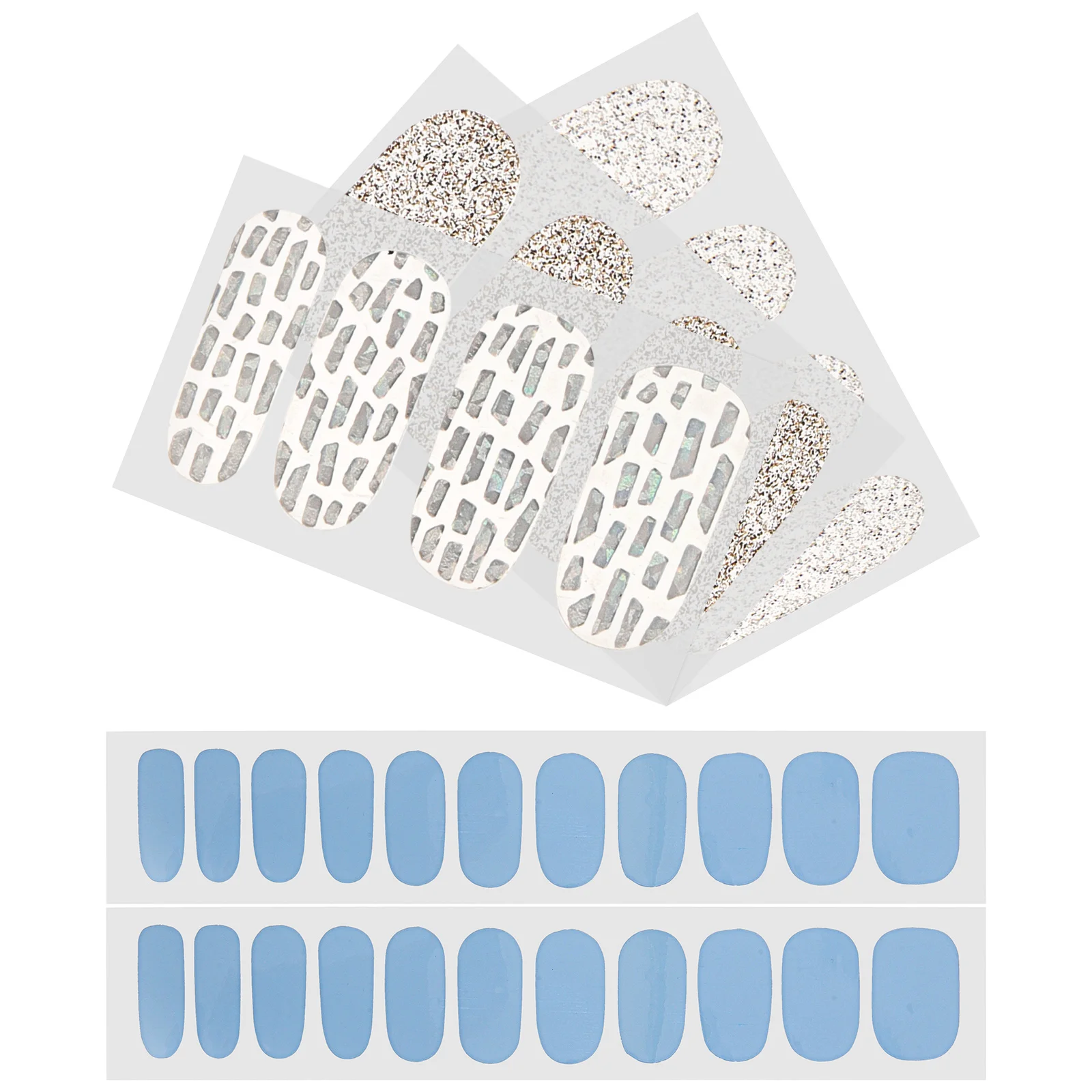

Nail Decoration Gel Stickers Adhesive Polish Wrap Full Package Strip Nails Women Tips DIY Woman